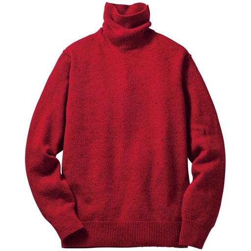 25%OFF【メンズ】 洗える・ウール混ニットハイネックセーター - セシール ■カラー：ダークレッド ■サイズ：L,LL,3L,5L