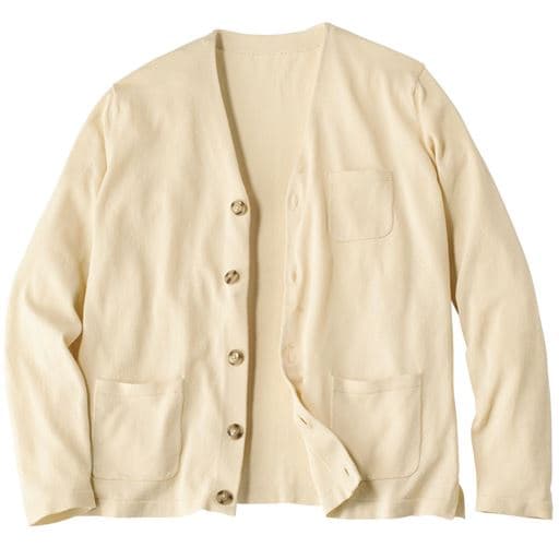 25%OFF【メンズ】 抗菌・防臭ニット素材のカーディガン - セシール ■カラー：クリームベージュ ■サイズ：M,L,LL,3L,5L