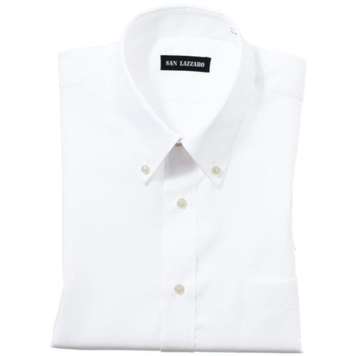 形態安定Yシャツ(長袖)/出張・洗い替え対策 | ホワイトB(ボタンダウン衿)