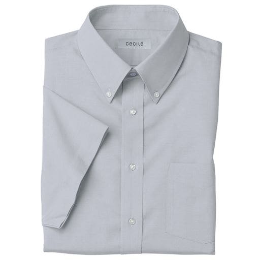＜セシール＞【メンズ】 形態安定ボタンダウンYシャツ(半袖) - セシール ■カラー：グレー系 ■サイズ：MLLL