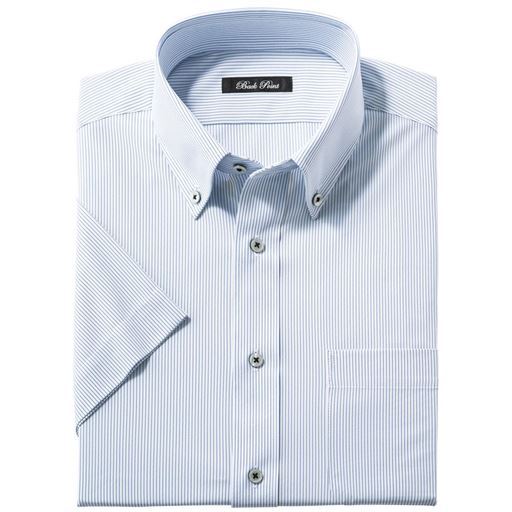 【メンズ】 吸汗・速乾形態安定Yシャツ(半袖) ■カラー:ストライプ ■サイズ:LL,5L,M,L,3L,4L