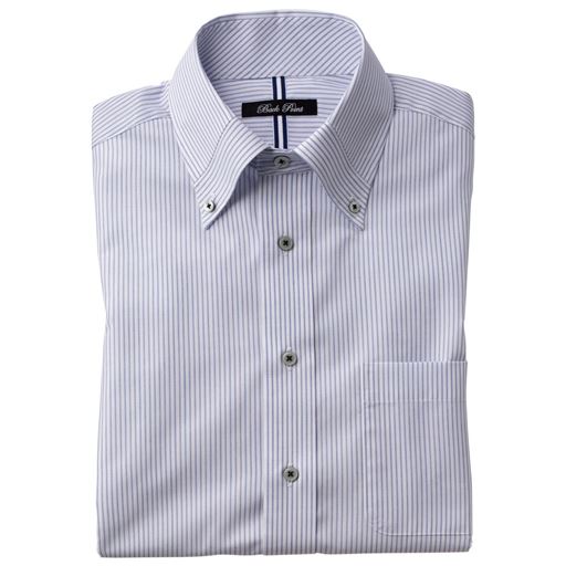 20%OFF【メンズ】 形態安定デザインYシャツ(半袖) ■カラー:ブルー系(マイターボタンダウン衿) ■サイズ:5L,M,L,LL,3L,4L