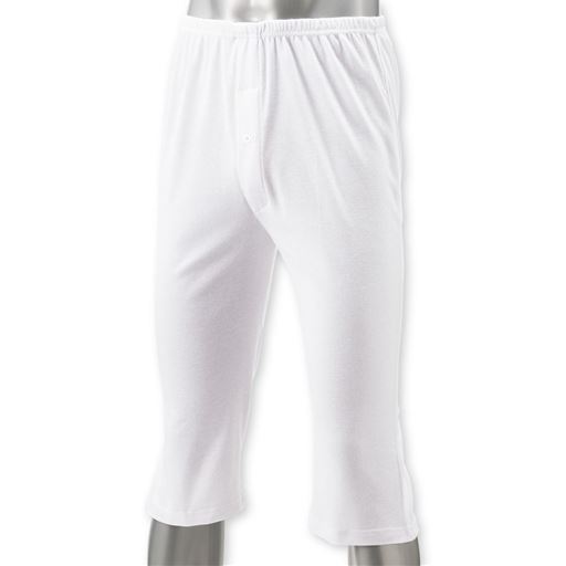 ＜セシール＞ 70%OFF【メンズ】汗シミ対策7分丈パンツ - セシール ■カラー：ホワイト ■サイズ：S(68〜76)M(76〜84)L(84〜94)3L(98〜108)