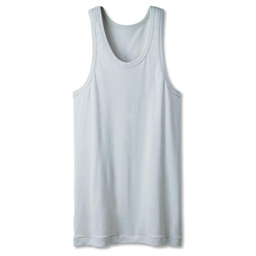 ＜セシール＞【メンズ】 2枚組 男の消臭・抗菌 ランニングシャツ/綿100% ■カラー：ライトグレー ■サイズ：SMLLL3L5L画像