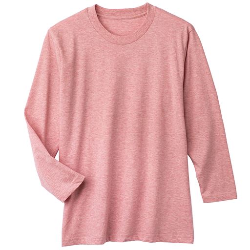 【メンズ】 男の綿100%長袖クルーネックTシャツ・2枚組 ■カラー：レッド系 ■サイズ：L,LL,S,M,3L,5L