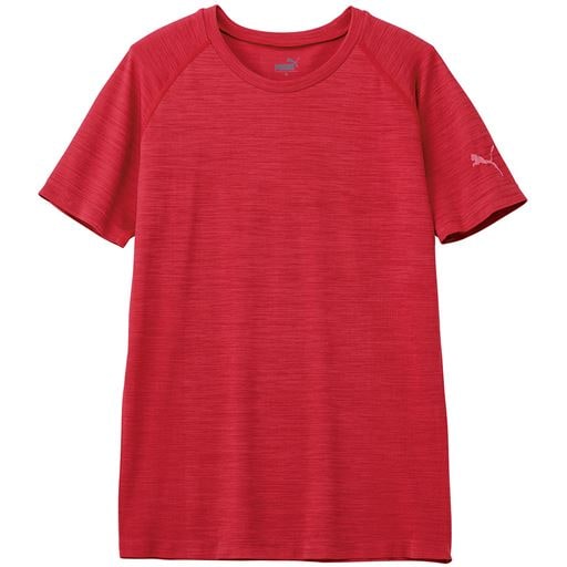 【メンズ】 クルーネック半袖Tシャツ(PUMA) ■カラー：レッド ■サイズ：M,L,LL
