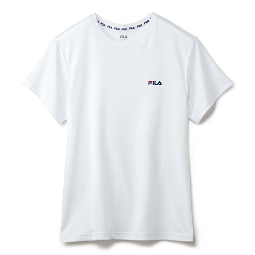 ＜セシール＞【メンズ】 FILA半袖クルーネックインナーシャツ - セシール ■カラー：ホワイト ■サイズ：M