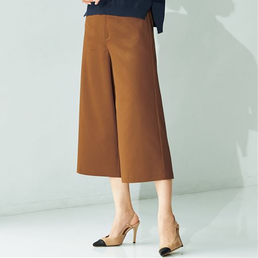 テンセル 繊維混ガウチョパンツ 洗濯機ok 接触冷感 セシール Cecile