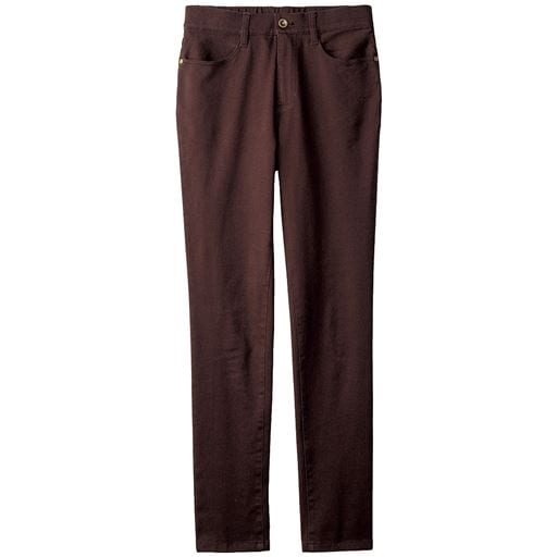 50%OFF【レディース】 裏起毛タンブルドライスキニーパンツ(タンブル乾燥OK・ストレッチ・UVカット・人気商品) ■カラー：ダークブラウン ■サイズ：M(股下68)