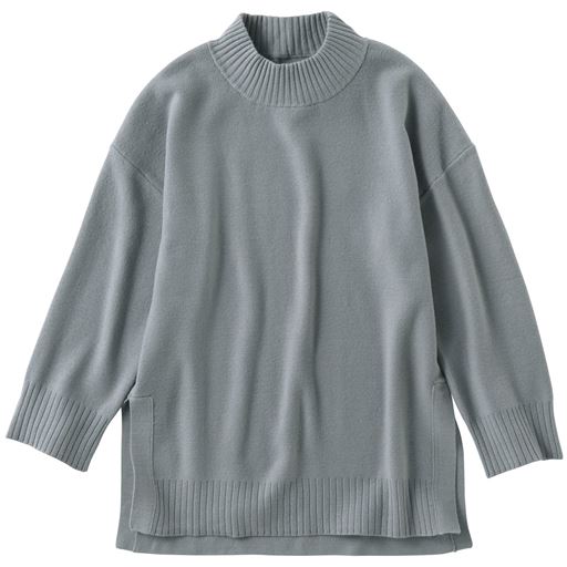 49%OFF【レディース】 ハイネックロングニット - セシール ■カラー：グレー ■サイズ：S,M,L