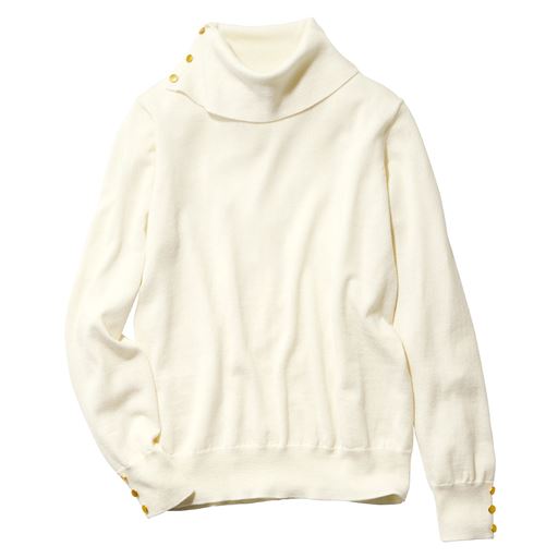 70%OFF【レディース大きいサイズ】 ウォッシャブルタートルネックセーター(洗濯機OK) - セシール ■カラー：オフホワイト ■サイズ：5L,6L