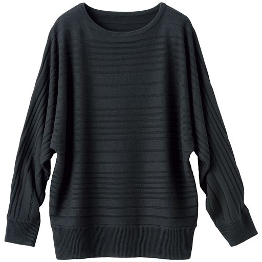 70%OFF【レディース】 ドルマンニットプルオーバー - セシール ■カラー：ブラック ■サイズ：M,S