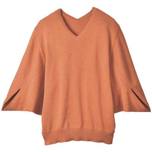 50%OFF【レディース】 ゆったりドルマンニットプルオーバー(UVカット・洗濯機OK) - セシール ■カラー：シナモン ■サイズ：3L