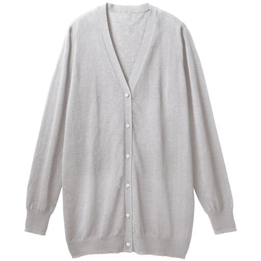 45%OFF【レディース】 UVケアカラフルVネックロングカーディガン(吸汗速乾・洗濯機OK) ■カラー：シルキーグレー ■サイズ：M,L,LL,3L