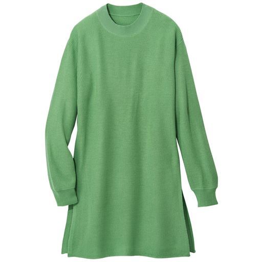 60%OFF【レディース大きいサイズ】 【ぽっちゃりさんサイズ】ニットチュニック - セシール ■カラー：ハーブグリーン ■サイズ：L,LL,3L,4L,5L,6L