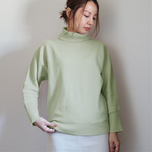 50%OFF【レディース】 オフタートルニット ■カラー：ペールグリーン ■サイズ：M