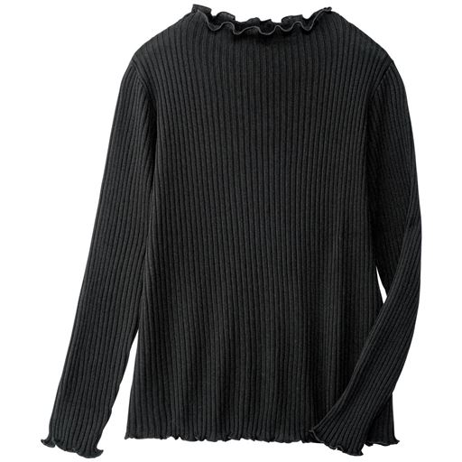 45%OFF【レディース】 毛玉になりにくいメロウボトルネックプルオーバー(洗濯機OK・大きいサイズ) ■カラー：ブラック ■サイズ：S,M,L
