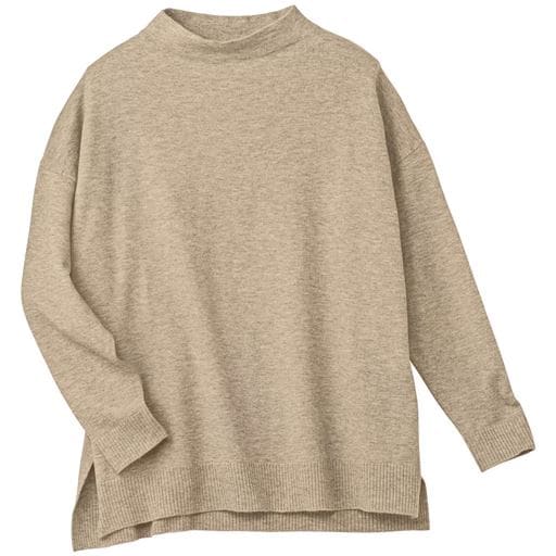 【レディース】 モックネックニットプルオーバー - セシール 