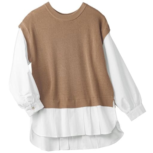 50%OFF【レディース】 フェイクレイヤードプルオーバー - セシール 