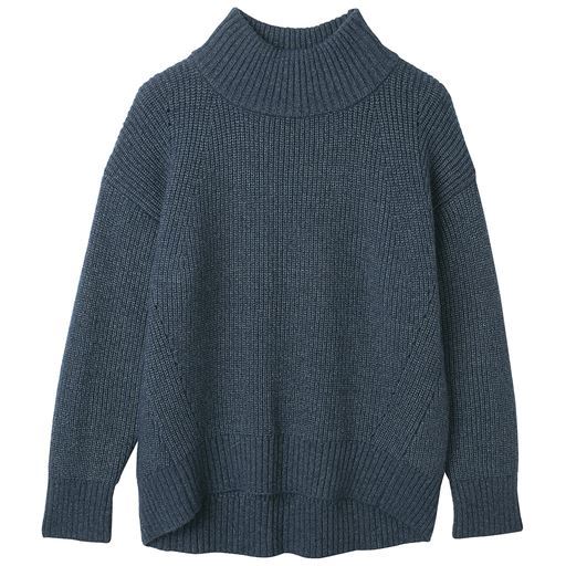 37%OFF【レディース大きいサイズ】 【ぽっちゃりさんサイズ】ハイネックニットプルオーバー - セシール 