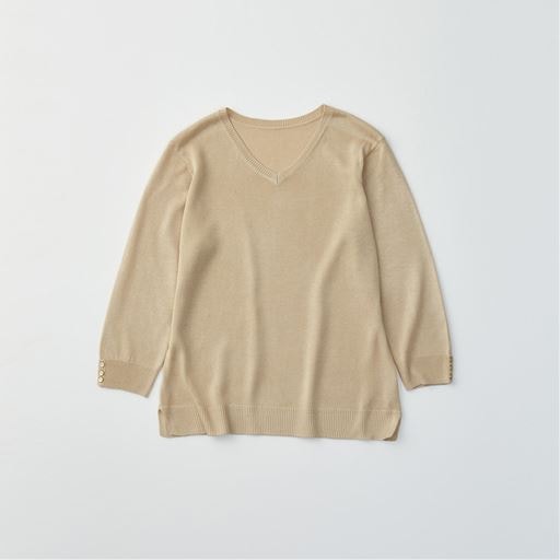 70%OFF【レディース】 Vネックニットプルオーバー 