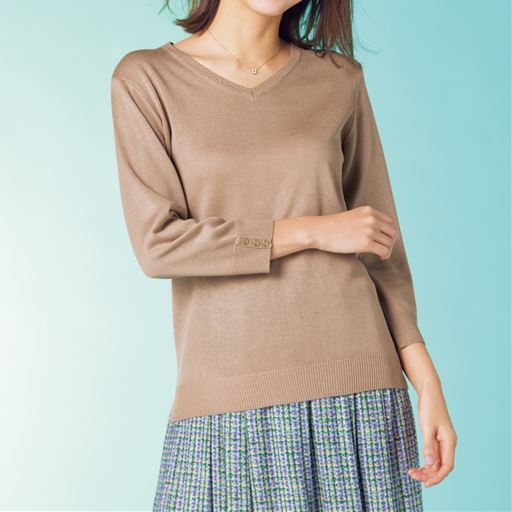 70%OFF【レディース】 Vネックニットプルオーバー - セシール 