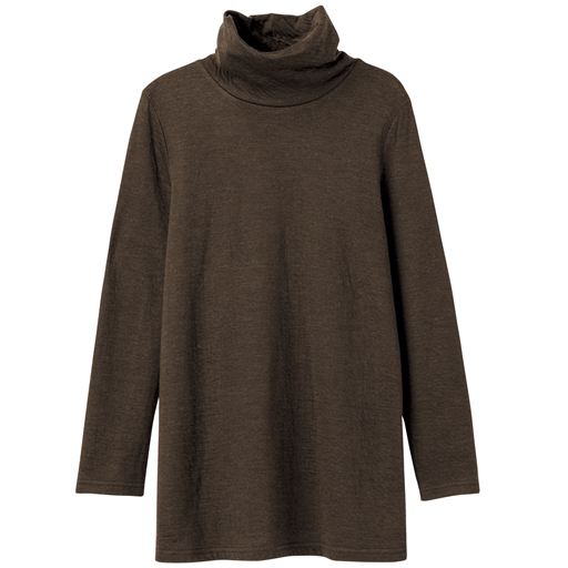50%OFF【レディース】 接結ウール混オフタートルチュニック(日本製) - セシール ■カラー：オリーブブラウン ■サイズ：S,M