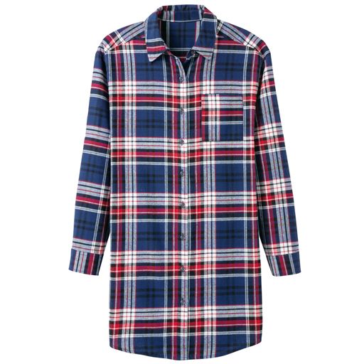 60%OFF【レディース】 ビエラチュニックシャツ(綿100%・洗濯機OK) ■カラー：ネイビーチェック ■サイズ：S