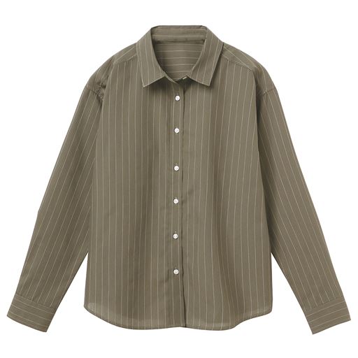 70%OFF【レディース】 UVケア綿混レギュラーシャツ(洗濯機OK) ■カラー：カーキ系 ■サイズ：S