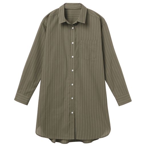 70%OFF【レディース】 UVケア綿混ロングシャツ(洗濯機OK) ■カラー：カーキ系 ■サイズ：S