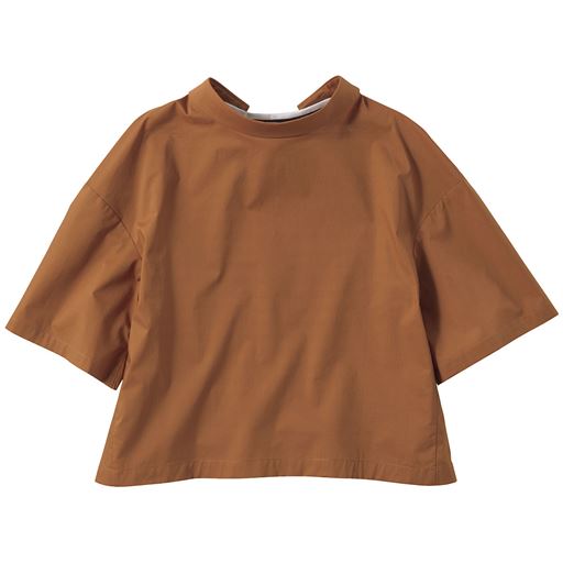 49%OFF【レディース】 フェイクレイヤードブラウス - セシール ■カラー：オークブラウン ■サイズ：M,L,LL,3L,S