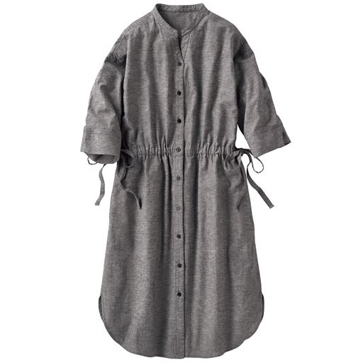 49%OFF【レディース】 コットンリネンロングシャツ - セシール ■カラー：グレー ■サイズ：M,L,LL