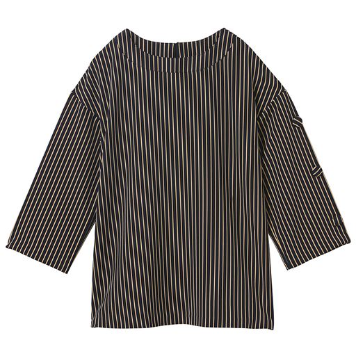  50%OFF【レディース】ボタン使いストレッチブラウス ■カラー：ネイビー系 ■サイズ：SMLLL