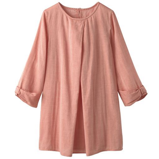 ふんわりコットンのリボンスリーブチュニック