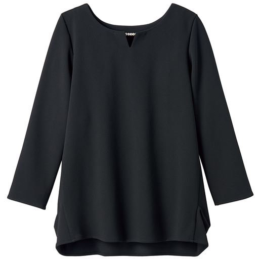 60%OFF【レディース】 パール調パーツ使いブラウス - セシール ■カラー：ブラック ■サイズ：S,M