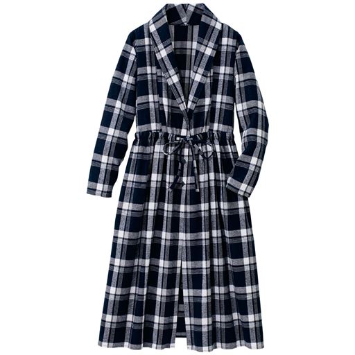 60%OFF【レディース大きいサイズ】 【ぽっちゃりさんサイズ】ロングシャツカーディガン ■カラー：ネイビー系 ■サイズ：L,LL,3L,4L,5L,6L