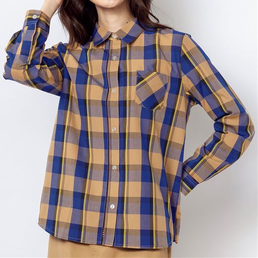 60%OFF【レディース】 UVケアレース使いシャツ - セシール ■カラー：キャメル系 ■サイズ：S,M,L,LL,3L