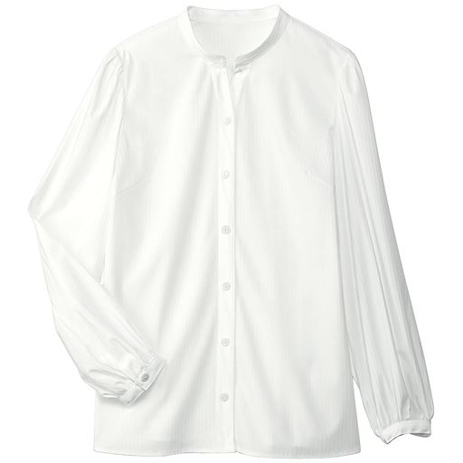 30%OFF【レディース】 カットソーキーネックブラウス - セシール ■カラー：ホワイト ■サイズ：M,L,LL,3L