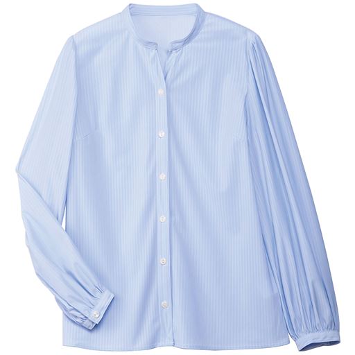 30%OFF【レディース】 カットソーキーネックブラウス ■カラー：サックス ■サイズ：M,L,LL,3L