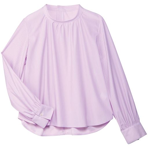 30%OFF【レディース】 カットソースタンドカラーブラウス ■カラー：ソフトラベンダー ■サイズ：M,L,LL,3L