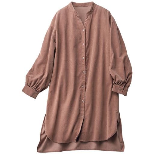 ＜セシール＞ 70%OFF【レディース】やわらかコーデュロイシャツチュニック(綿100%・洗濯機OK) ■カラー：クラウディピンク ■サイズ：ML