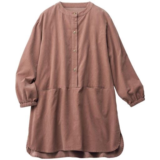 ＜セシール＞ 50%OFF【レディース】やわらかコーデュロイ切替ポケットチュニック(綿100%・洗濯機OK) - セシール ■カラー：クラウディピンク ■サイズ：ML