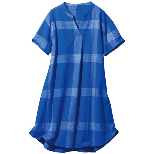 ＜セシール＞【レディース】 形態安定2枚組レギュラーカラーシャツ(七分袖)(洗濯機OK) ■カラー：A(ホワイト+ブルー) ■サイズ：SMLLL3L