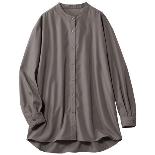 【レディース】 後ろフレアバンドカラーシャツ - セシール ■カラー:ブラウニッシュグレー ■サイズ:S,M,L,LL,3L 【レディース】 後ろフレアバンドカラーシャツ - セシール ■カラー:ブラウニッシュグレー ■サイズ:S,M,L,LL,3L
