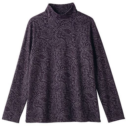20%OFF【レディース】 テンセルジャカードハイネックプルオーバー(洗濯機OK)(日本製) ■カラー：パープル系 ■サイズ：M,L,LL