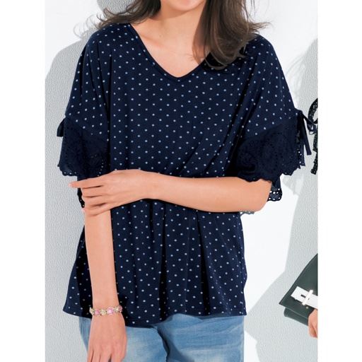 69%OFF【レディース大きいサイズ】 袖フリルデザインプルオーバー(L-10L) ■カラー:ミズタマ ■サイズ:L,LL,3L,4L,5L,6L,7L-8L