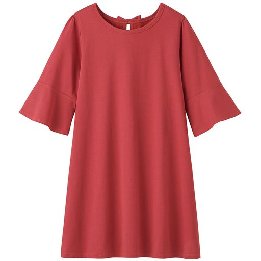49%OFF【レディース】 フレア袖チュニック - セシール ■カラー：レンガ ■サイズ：M