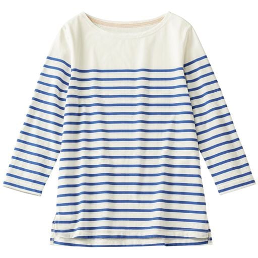 20%OFF【レディース】 ボートネックボーダーTシャツ 