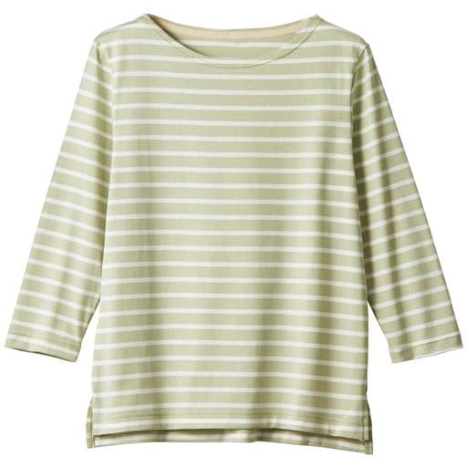 ＜セシール＞【レディース】 型崩れしにくいSZTシャツ 半袖 ■カラー：ネイビーブルー(杢) ■サイズ：MLLL3L