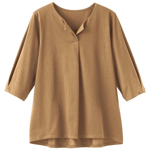 70%OFF【レディース】 スキッパー衿プルオーバー ■カラー：ハニーブラウン ■サイズ：S,M,L,LL,3L